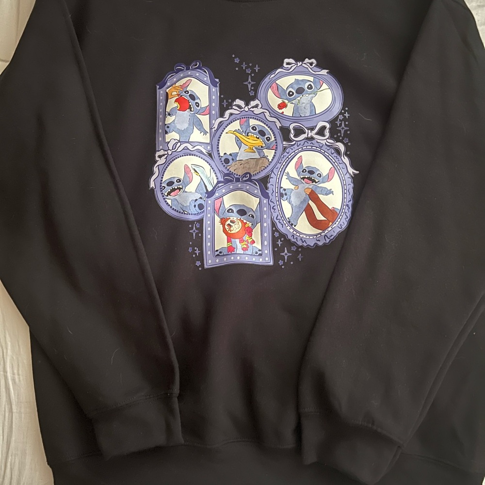 Black Stitch sweater to promote the new lilo & stitch